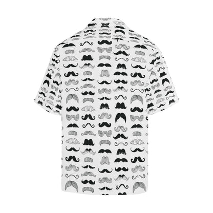 Mustache Beard Pattern Print Design 04 Mens All Over Hawaiian Shirt
