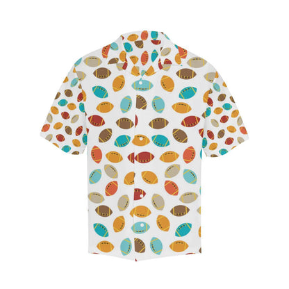 Colorful American Football Ball Pattern Mens All Over Print Hawaiian Shirt