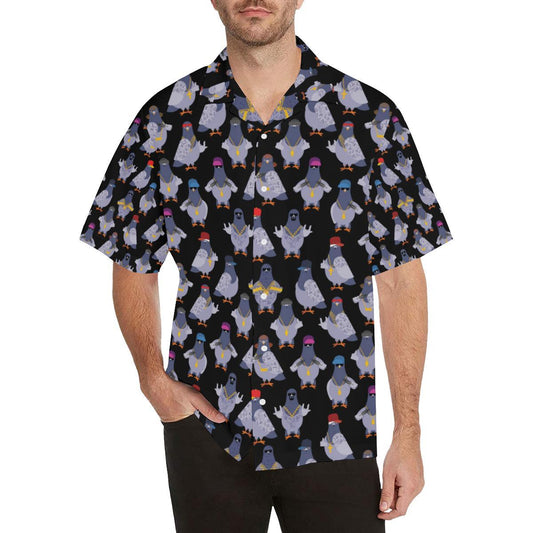 Pigeon Pattern Print Design 04 Mens All Over Hawaiian Shirt