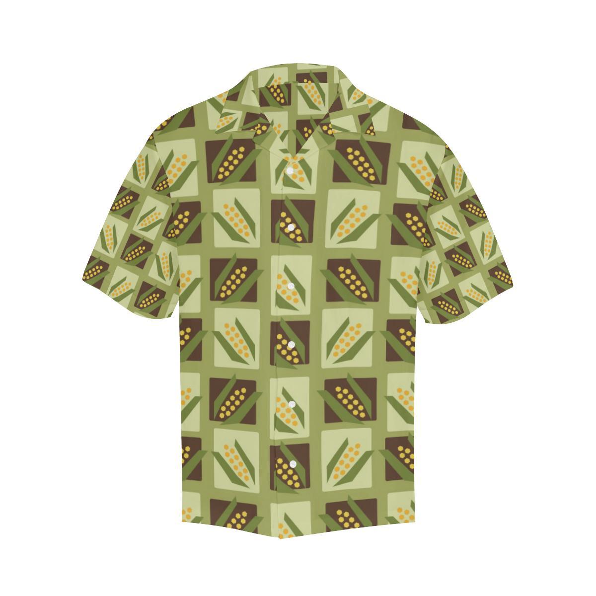 Corn Pattern Print Design 02 Mens All Over Hawaiian Shirt