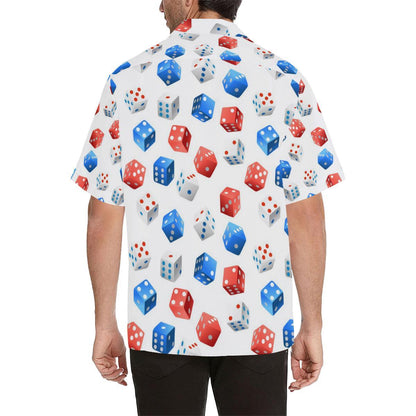 Dice Pattern Print Design 01 Mens All Over Hawaiian Shirt