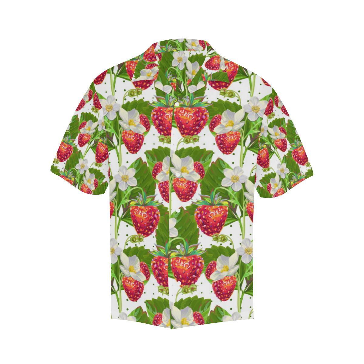 Strawberry Pattern Mens All Over Print Hawaiian Shirt