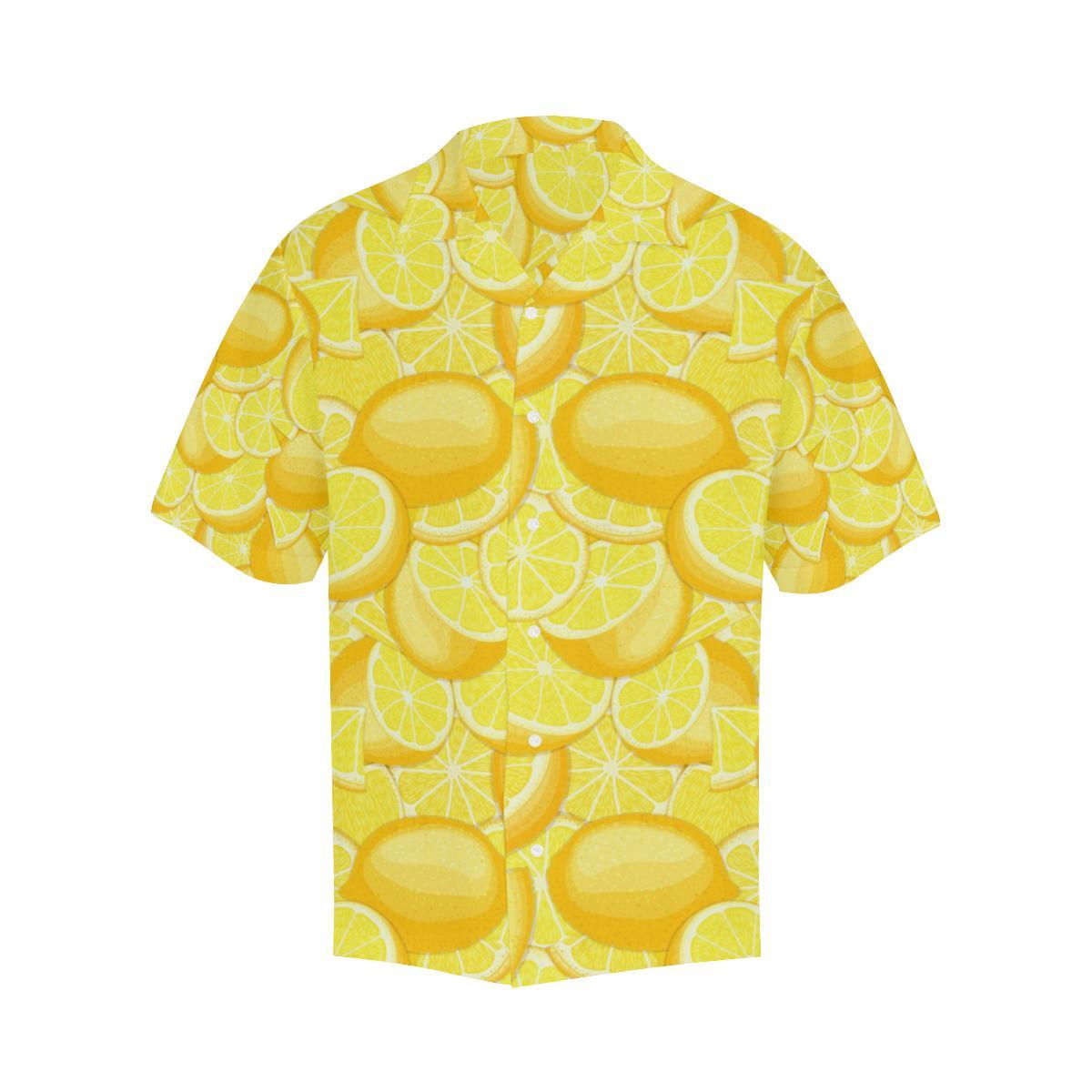 Lemon Pattern Mens All Over Print Hawaiian Shirt