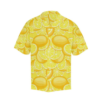 Lemon Pattern Mens All Over Print Hawaiian Shirt