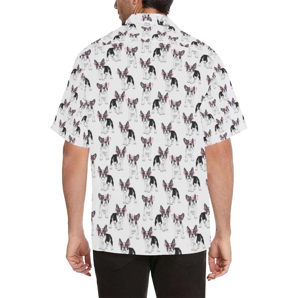 Boston Terrier Pattern Print Design Hawaiian Shirt