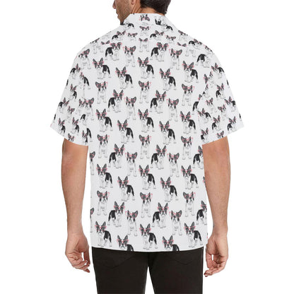 Boston Terrier Pattern Print Design Hawaiian Shirt