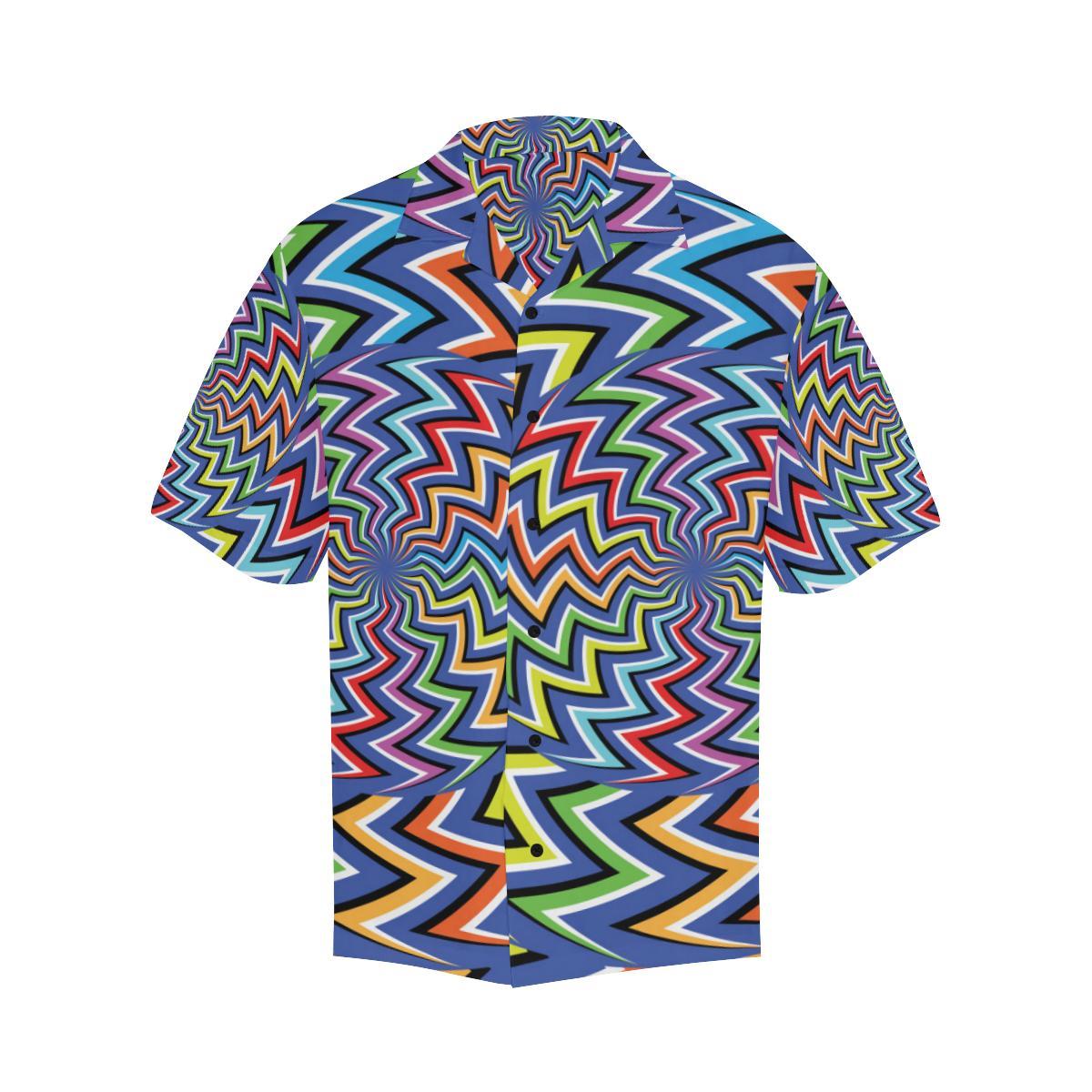 Optical Illusion Pattern Print Design A Hawaiian Shirt