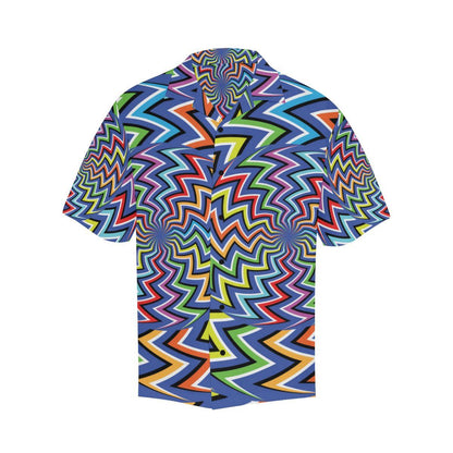 Optical Illusion Pattern Print Design A Hawaiian Shirt