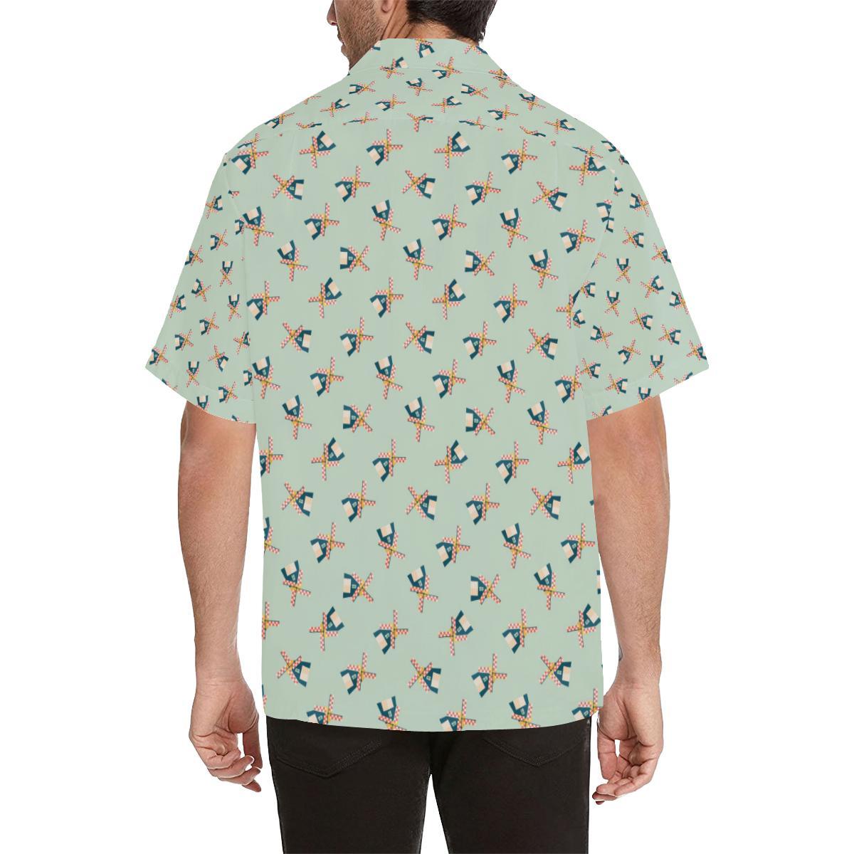 Windmill Pattern Print Design 0 Hawaiian Shirt