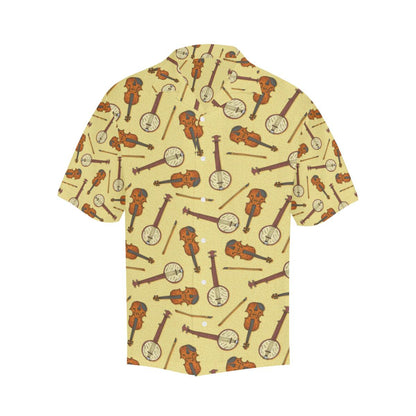 Banjo Violin Pattern Print Design Hawaiian Shirt
