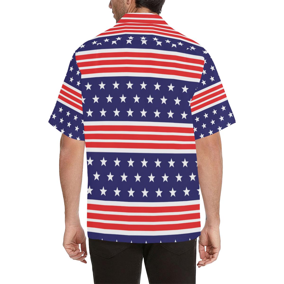 Patriotic Pattern Print Design A Hawaiian Shirt