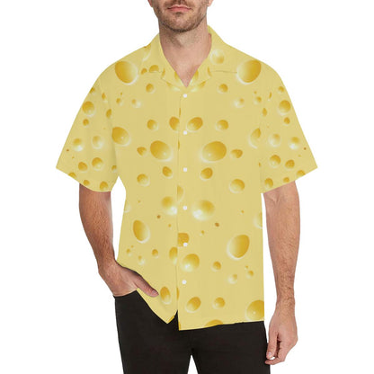 Cheese Texture Mens All Over Print Hawaiian Shirt