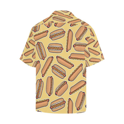 Hot Dog Pattern Print Design Hawaiian Shirt