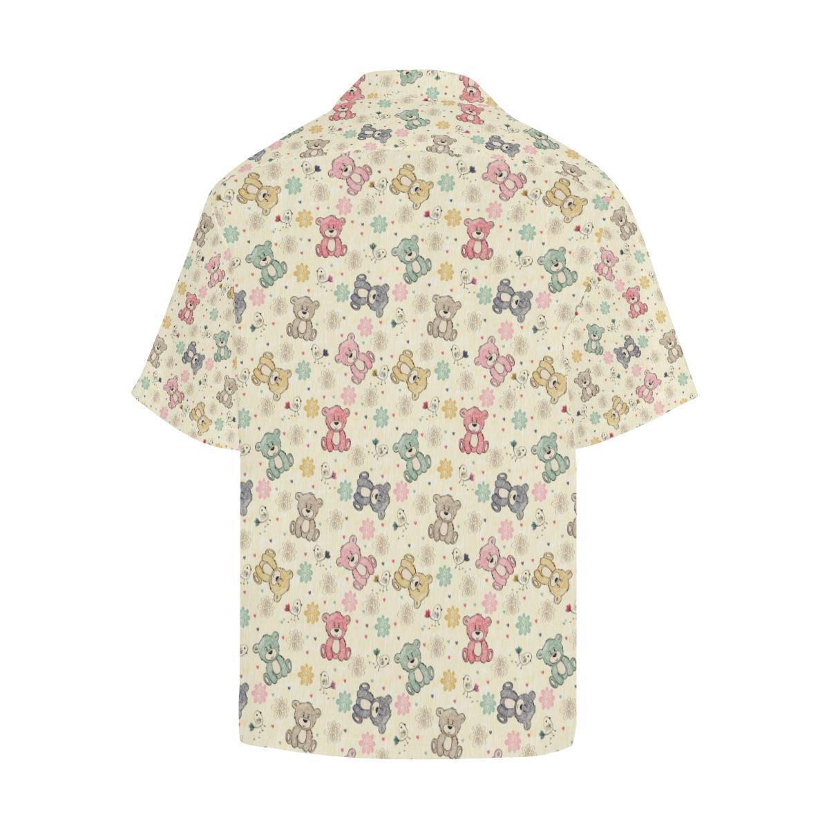Teddy Bear Pattern Print Design 05 Mens All Over Hawaiian Shirt