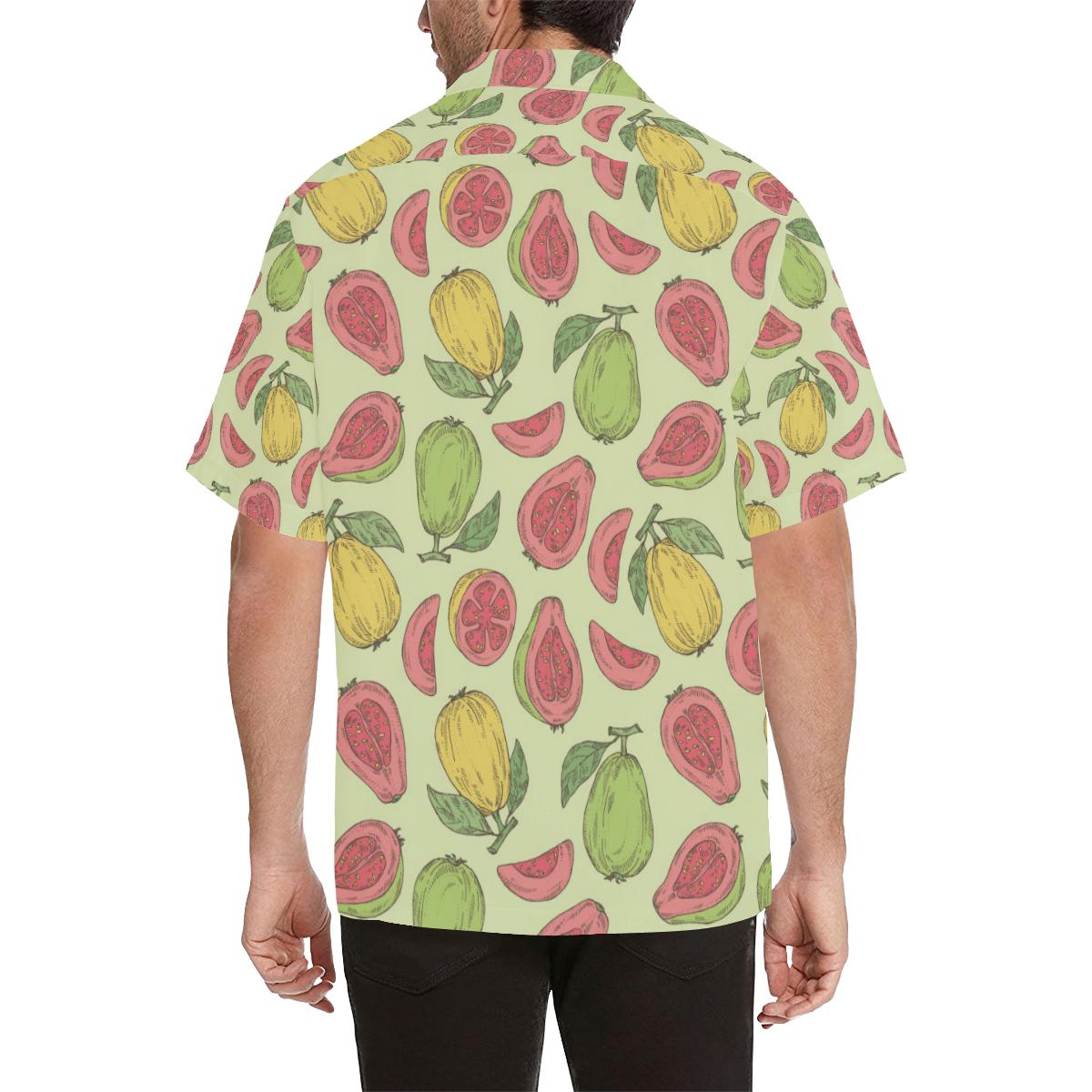 Guava Pattern Background Mens All Over Print Hawaiian Shirt