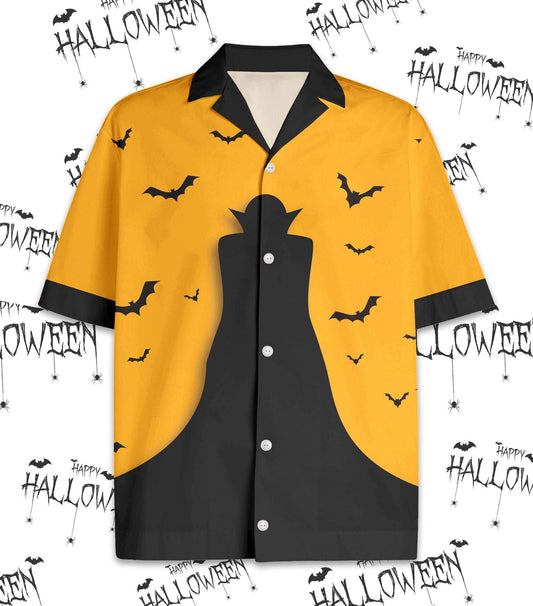 Black and Yellow Dracula Halloween Hawaiian Shirts