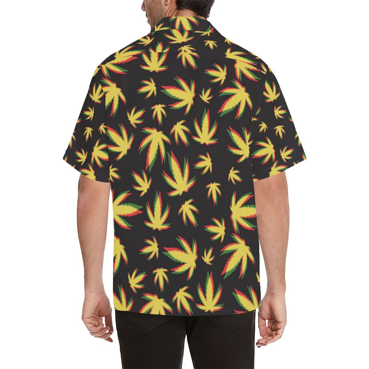 Pot Leaf Pattern Print Design A Hawaiian Shirt