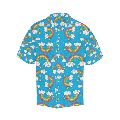 Rainbows Sky Clouds Pattern Mens All Over Print Hawaiian Shirt