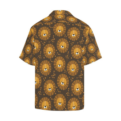 Lion Cartoon Pattern Print Design Hawaiian Shirt