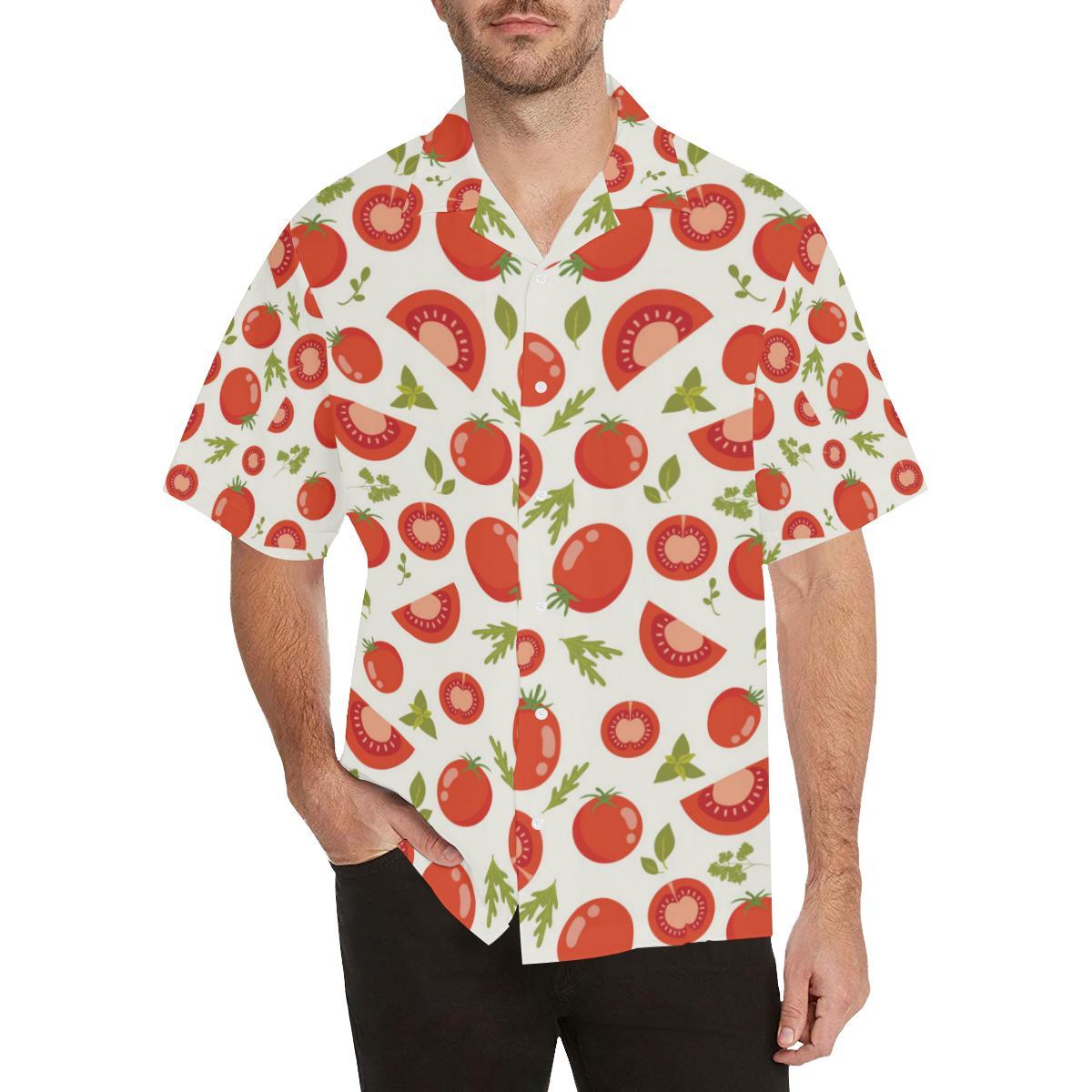 Tomato Pattern Mens All Over Print Hawaiian Shirt