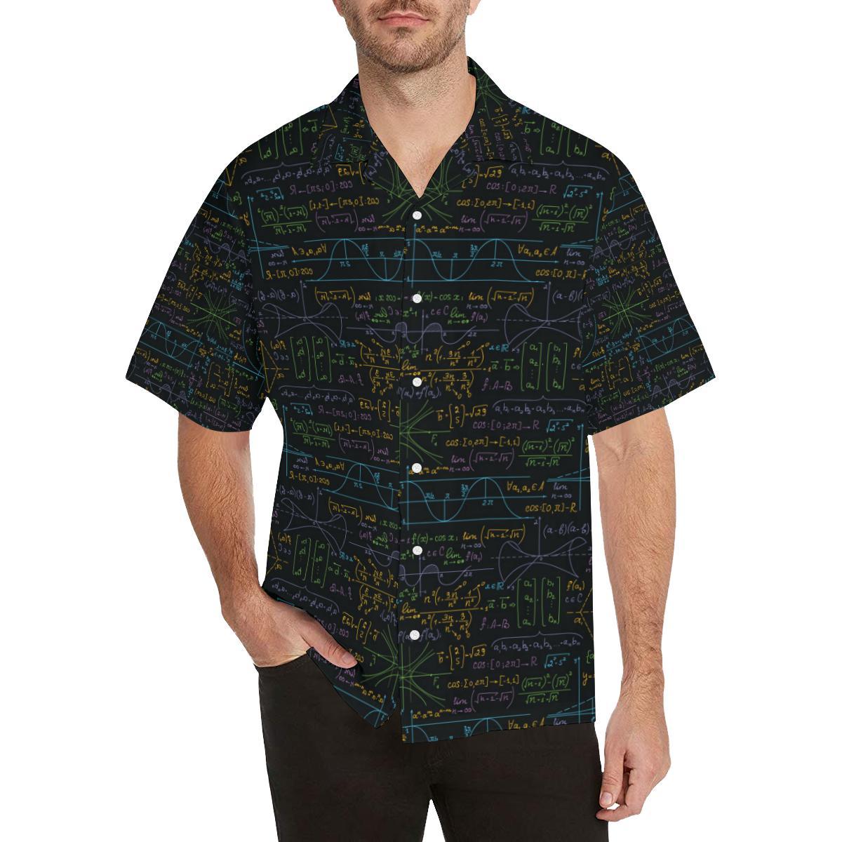 Math Pattern Print Design 01 Mens All Over Hawaiian Shirt