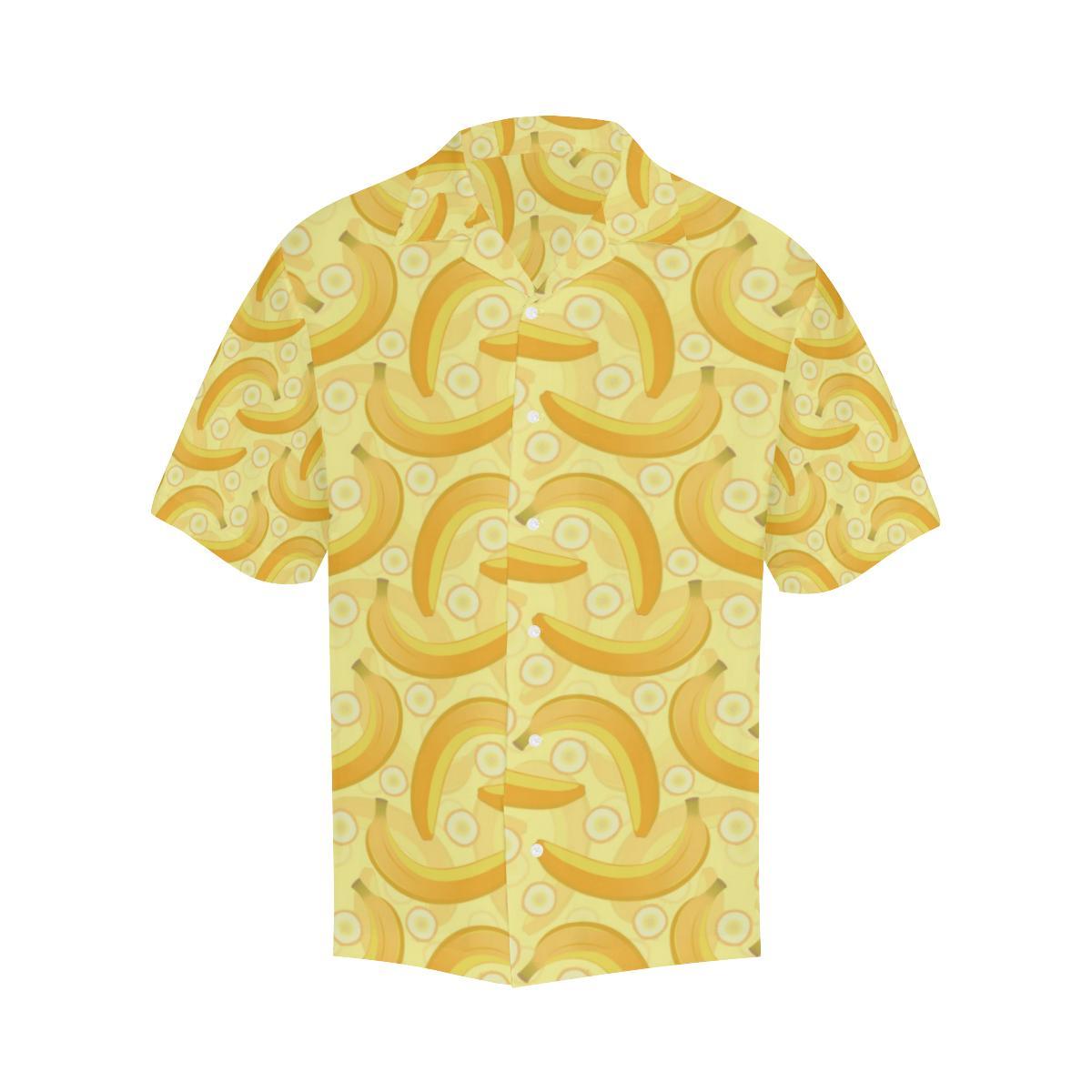 Banana Pattern Mens All Over Print Hawaiian Shirt