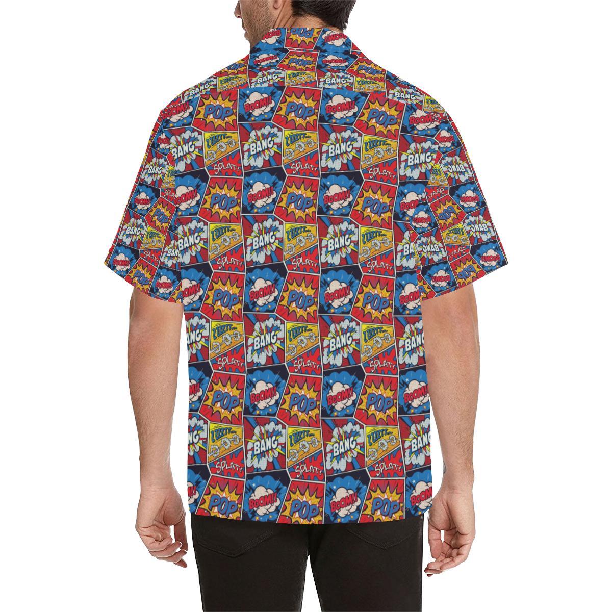Comic Book Pattern Print Design Hawaiian Shirt