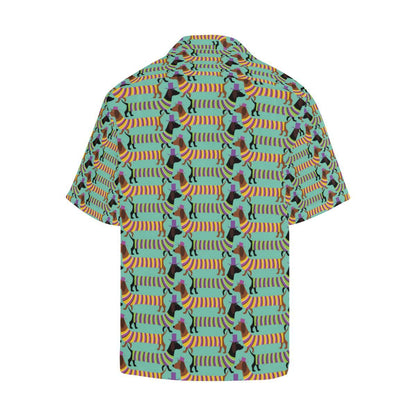 Dachshund Pattern Print Design Hawaiian Shirt