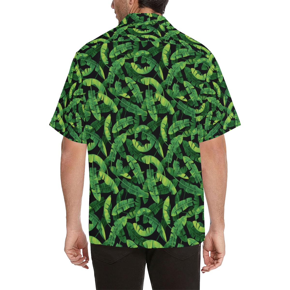 Banana Leaf Pattern Print Design Hawaiian Shirt