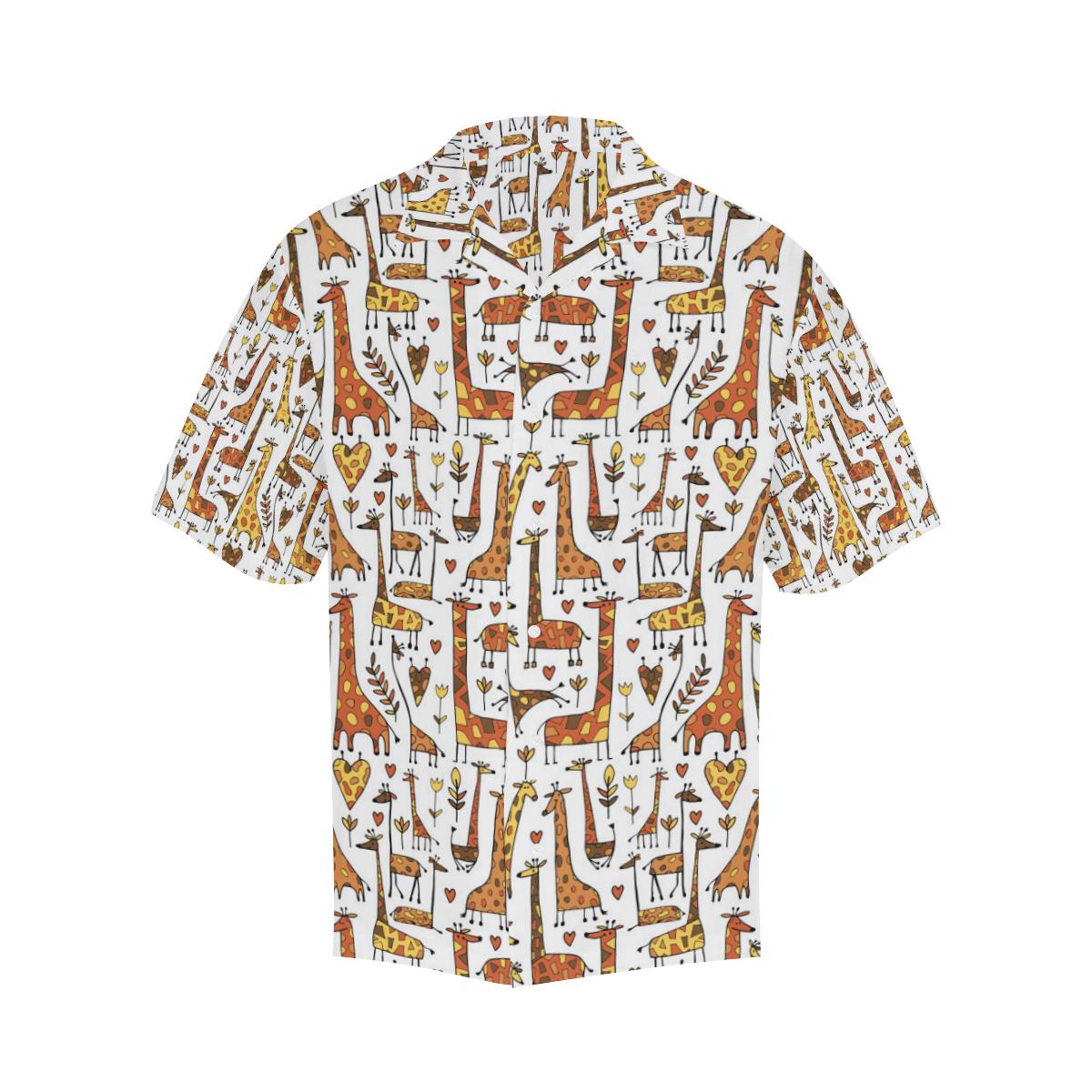 Giraffe Pattern Print Design 04 Mens All Over Hawaiian Shirt