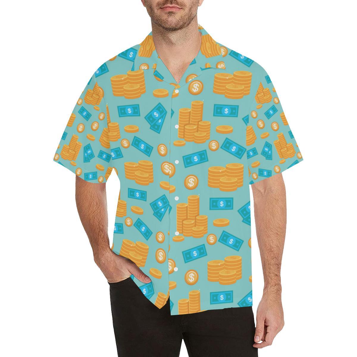 Money Pattern Print Design Hawaiian Shirt
