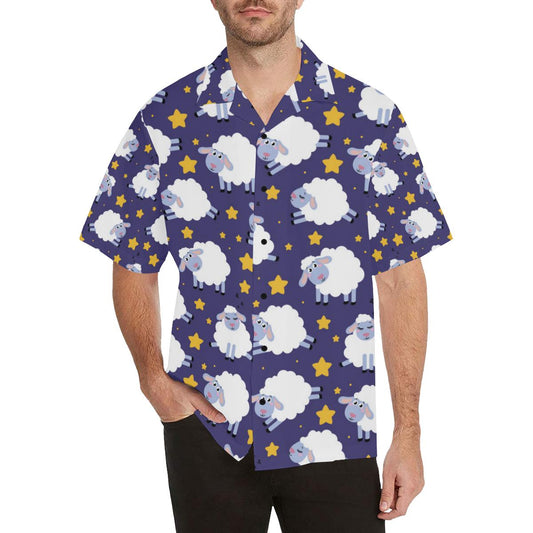 Sheep Pattern Print Design Hawaiian Shirt