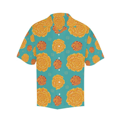 Marigold Pattern Print Design Hawaiian Shirt