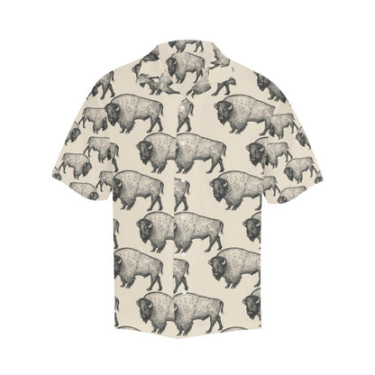 Bison Pattern Print Design Hawaiian Shirt