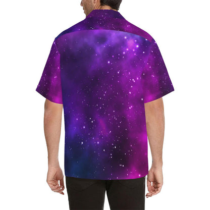 Pink Space Galaxy Pattern4 Mens All Over Print Hawaiian Shirt