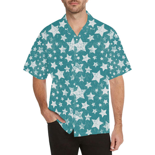 Vintage Star Pattern Mens All Over Print Hawaiian Shirt