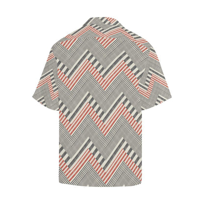 Zigzag Chevron Striped Pattern Mens All Over Print Hawaiian Shirt