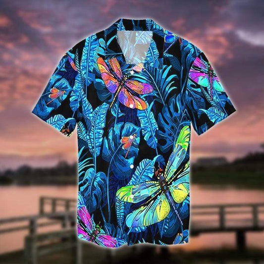 Amazing Dragonfly Blue Tropical Unisex Hawaiian Shirts Unique Beach Shirt