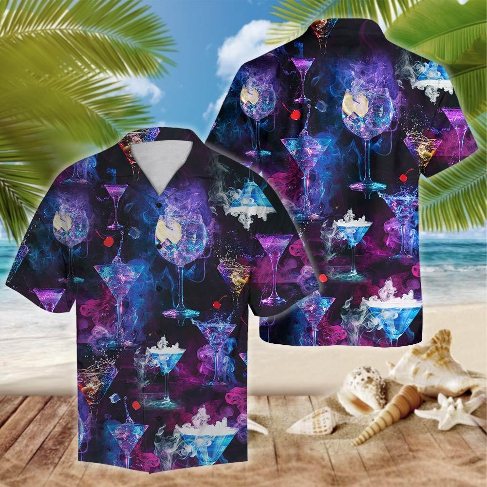 Amazing Martini Cocktail Color Hawaii Shirt | Unique Beach Hawaiian