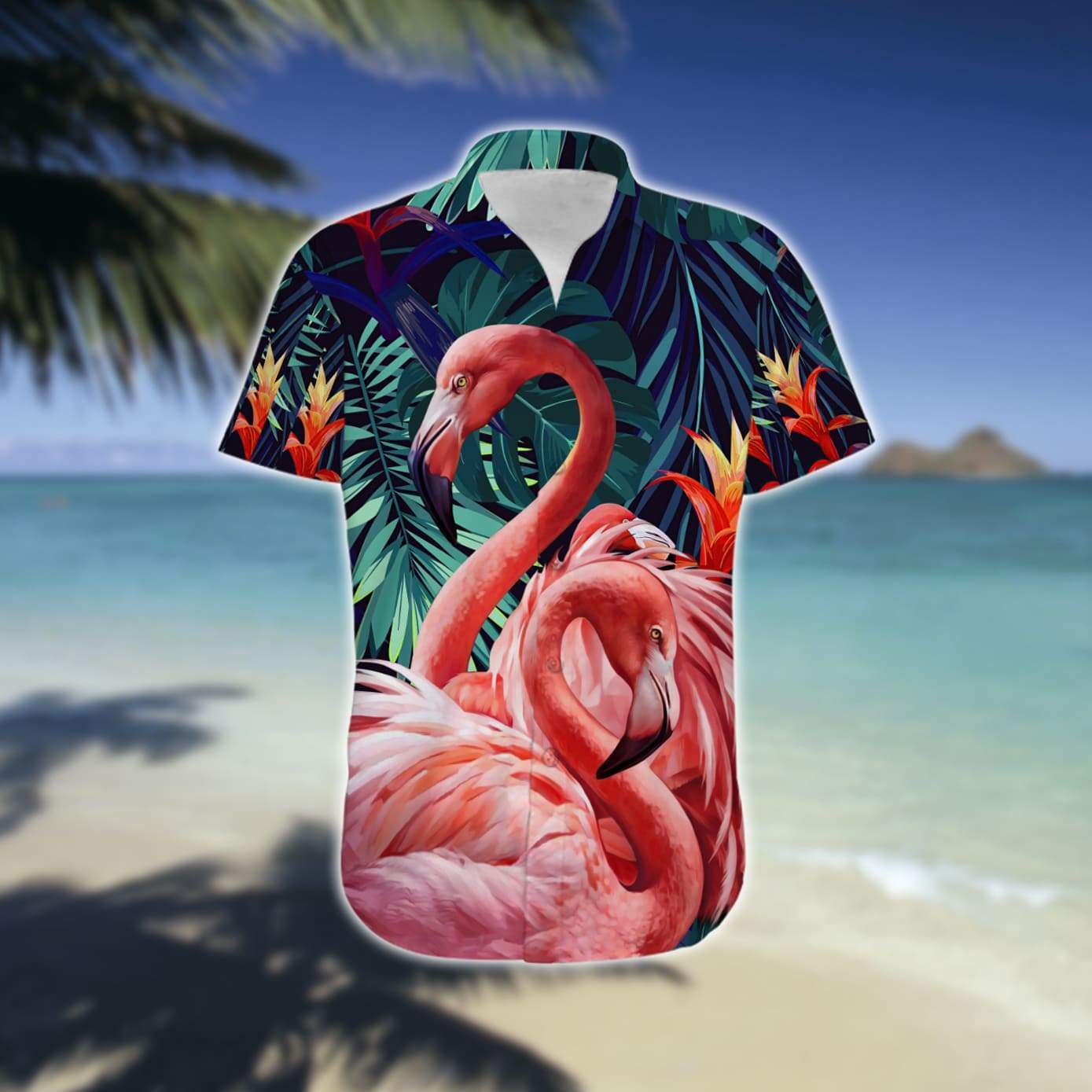 Flamingo Hawaii Shirt Unique Beach Hawaiian