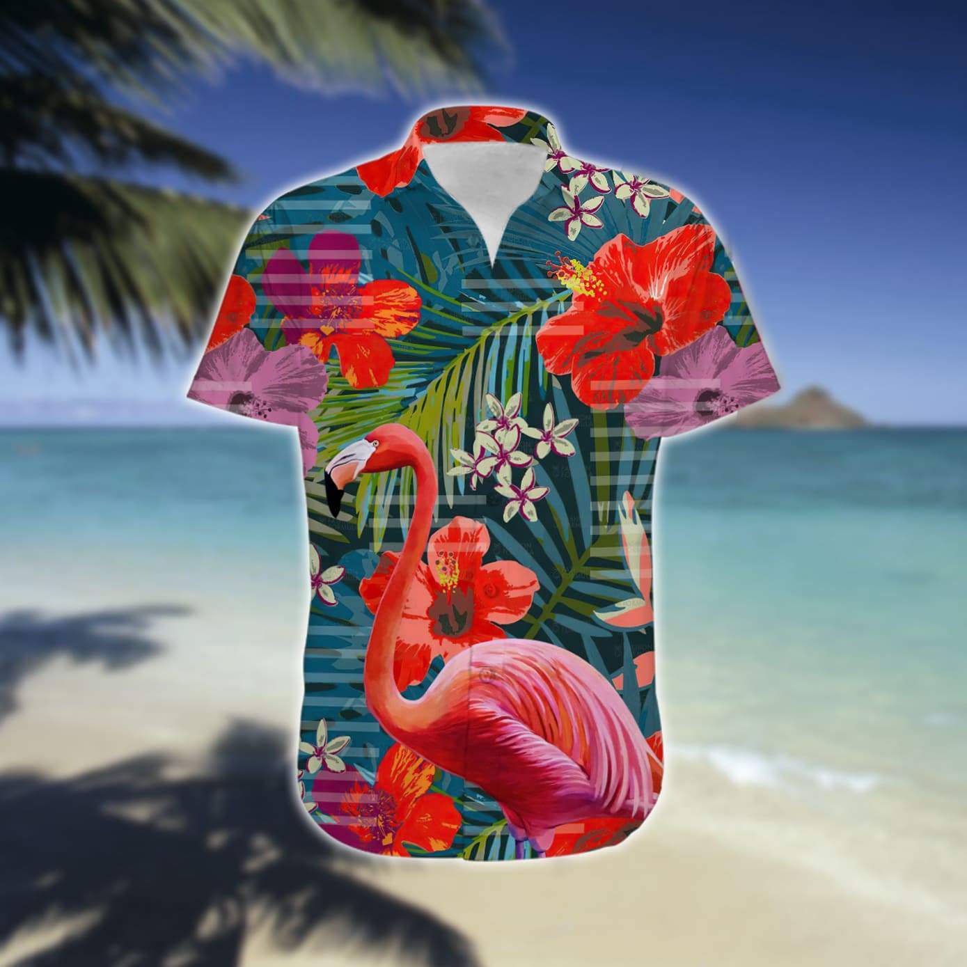 Flamingo Hawaii Shirt Unique Beach Hawaiian