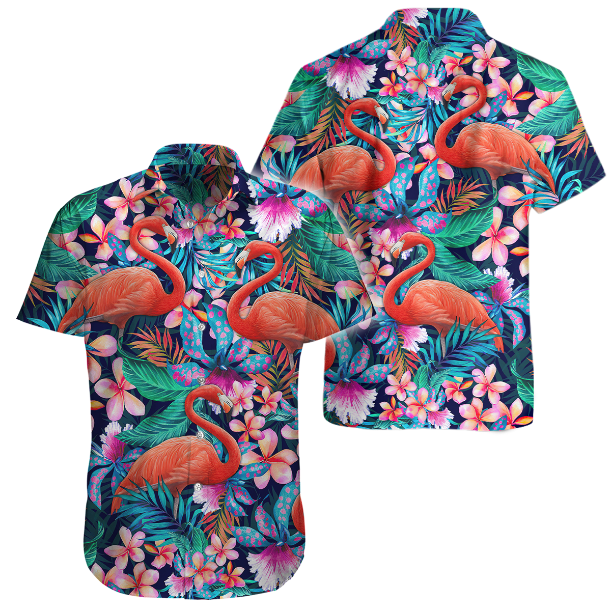 Flamingo Hawaii Shirt Unique Beach Hawaiian