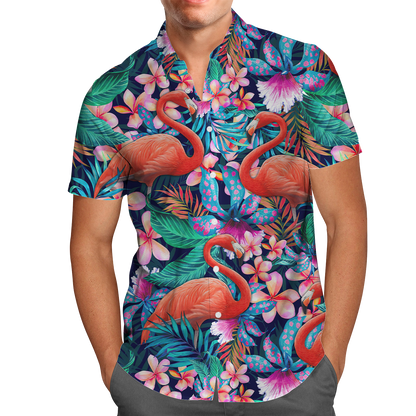 Flamingo Hawaii Shirt Unique Beach Hawaiian