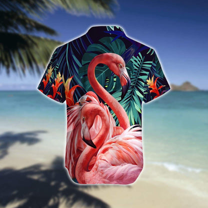 Flamingo Hawaii Shirt Unique Beach Hawaiian