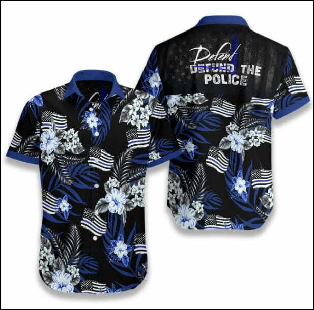 Defend The Police tropical hawaiian shirt