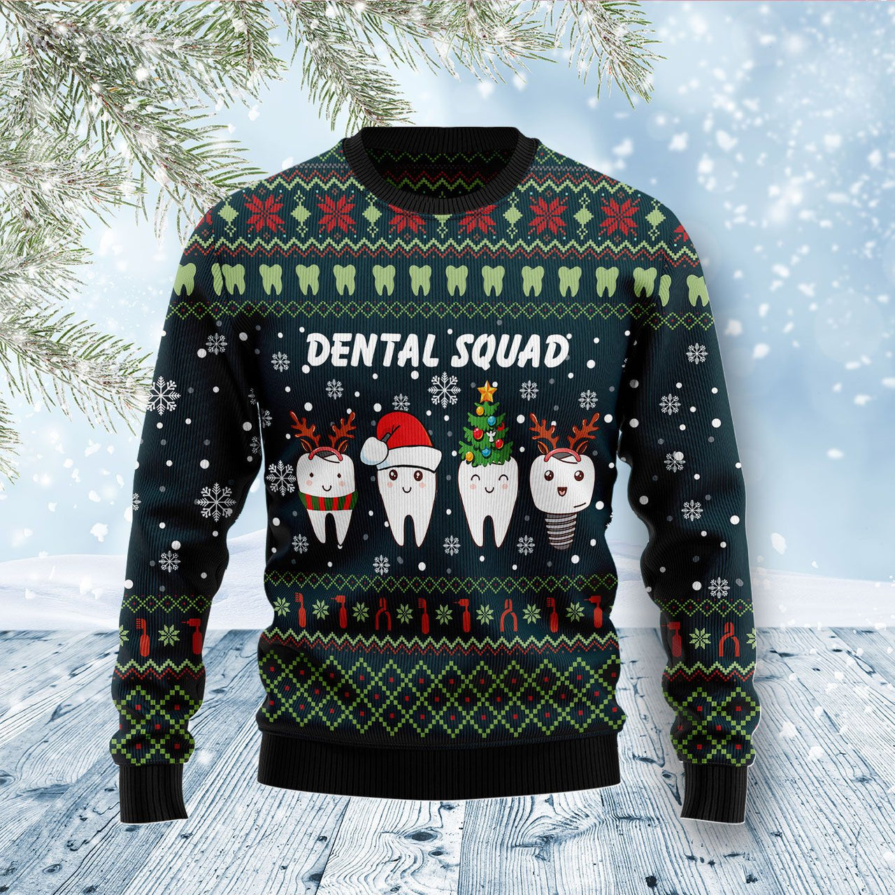 Dental Squad Ugly Christmas Sweater 