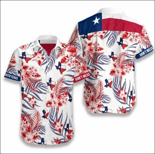 Don’t mess with Texas tropical hawaiian shirt