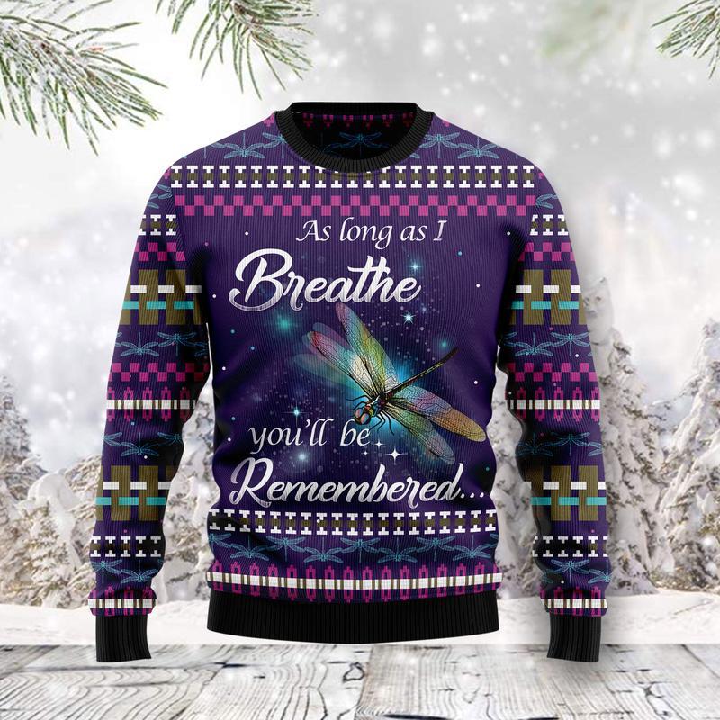 Dragonfly Angel Ugly Christmas Sweater 