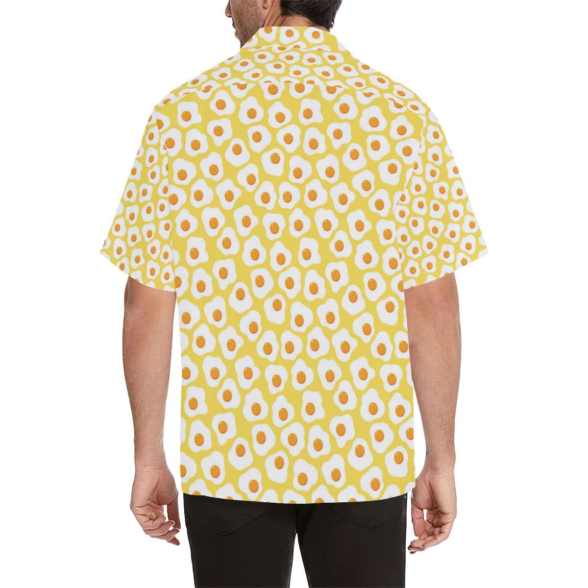 Fried Eggs Pattern Print Design 05 Mens All Over Hawaiian Shirt
