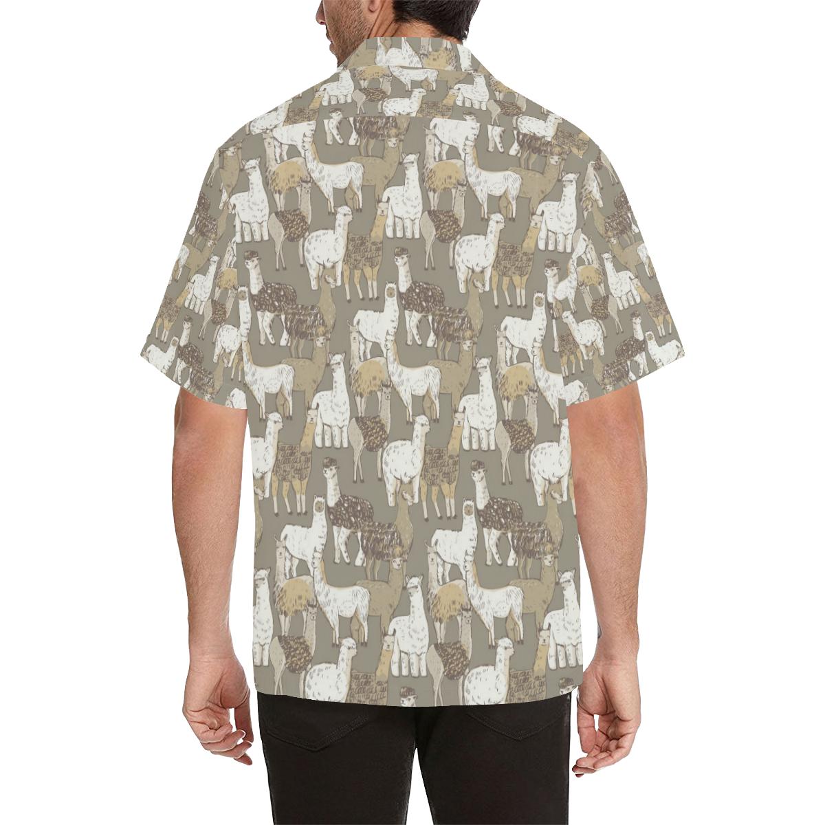 Alpaca Pattern Print Design Hawaiian Shirt